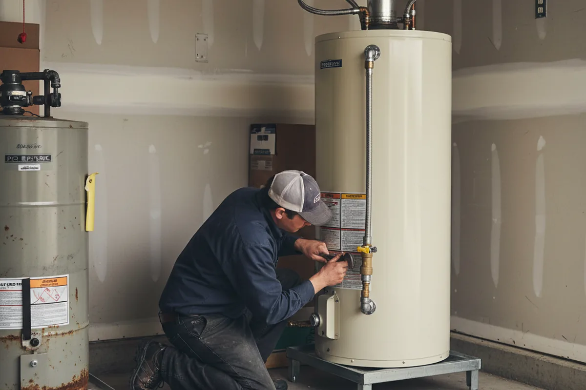 Water heater and shutoff valve replacement in Diberville
